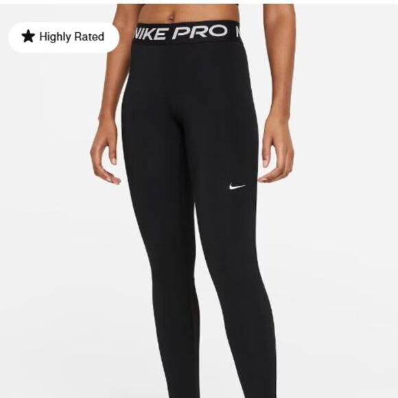 Nike Pro Women's Mid-Rise Black Leggings Size 2XL Dri-fit - Picture 1 of 4